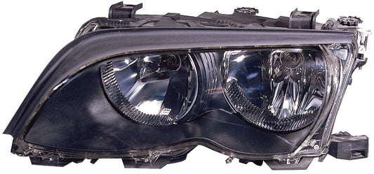 Head Lamp Lh Halogen Black Hq - Bmw 3 Series Wagon 2002-2005 | Bmw 3 Series Sedan (1999-) 2002-2005