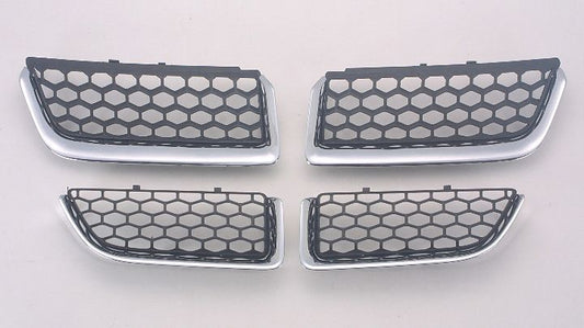 Grille Matte-Black W/Chrome Mldg 4 Pcs Design - Dodge Stratus Sedan 2004-2006