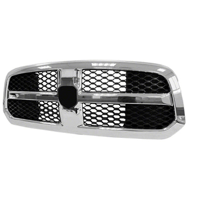 Grille Matte-Black Honeycomb W/Chrome Frame Exclude Rebel/ Warlock - Ram Pickup-Ram-1500 2013-2018