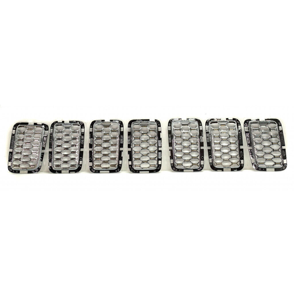 Grille Insert Chrome 7-Pcs Exclude Srt/Trackhawk - Dodge Durango 2011-2025 | Jeep Grand Cherokee 2011-2021 | Jeep Grand Cherokee Wk 2022