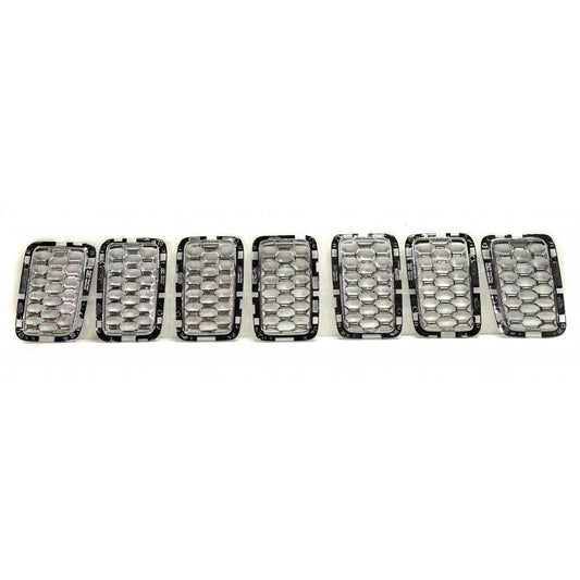 Grille Insert Chrome 7-Pcs Exclude Srt/Trackhawk - Dodge Durango 2011-2025 | Jeep Grand Cherokee 2011-2021 | Jeep Grand Cherokee Wk 2022