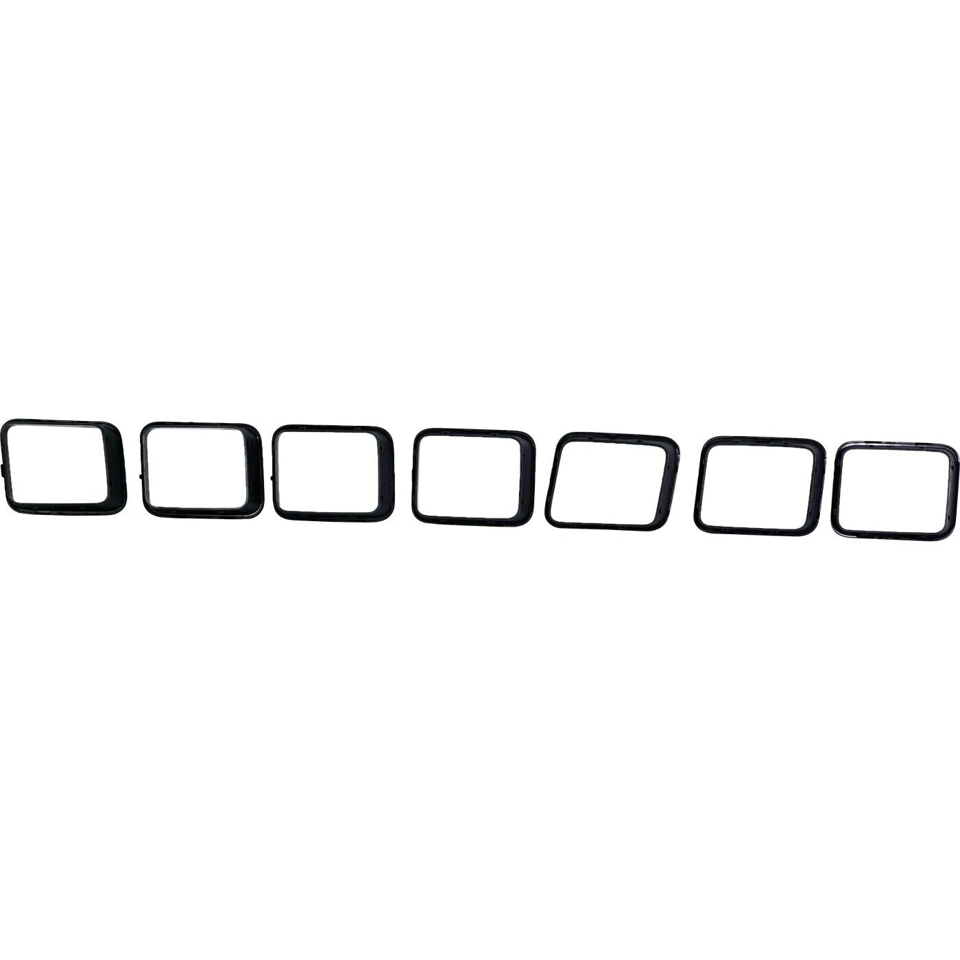 Grille Trim Ring Set Ptd Black 7-Pc For Srt/Trackhawk - Dodge Durango 2011-2025 | Jeep Grand Cherokee 2011-2021 | Jeep Grand Cherokee Wk 2022