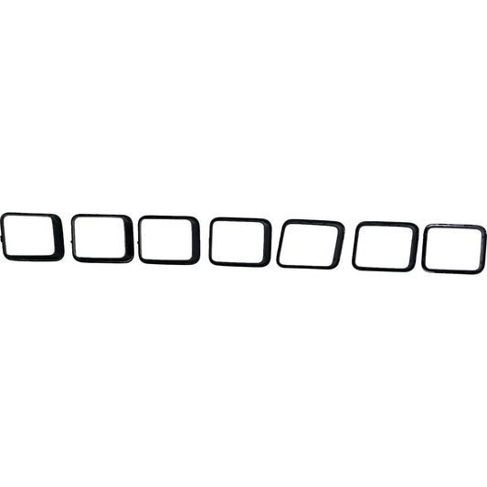 Grille Trim Ring Set Ptd Black 7-Pc For Srt/Trackhawk - Dodge Durango 2011-2025 | Jeep Grand Cherokee 2011-2021 | Jeep Grand Cherokee Wk 2022