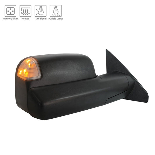 Door Mirror Rh Power Textured Htd W/Memory/Puddle Lamp/Signal - Ram Pickup-Ram-1500 2020-2024