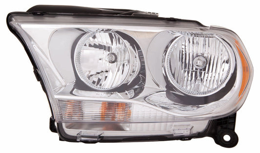 Head Lamp Lh Halogen With Chrome Trim Hq - Dodge Durango 2011-2013