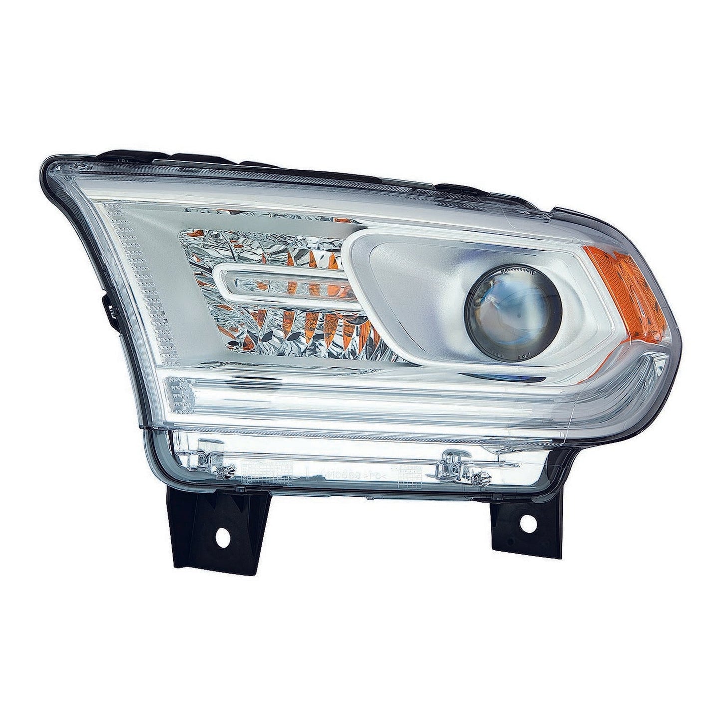Head Lamp Lh Halogen Chrome Bezel W/O Led Drl Hq - Dodge Durango 2011-2015