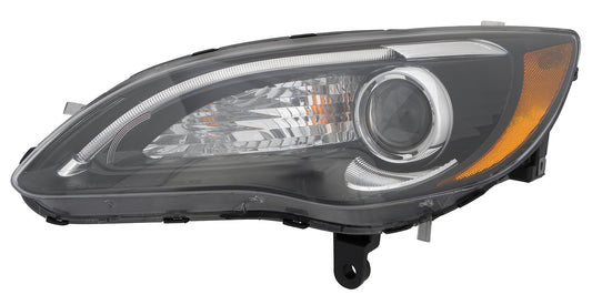 Head Lamp Lh Halogen Black Bezel S Model Hq - Chrysler 200 Sedan 2011-2014 | Chrysler 200 Convertible 2011-2014 | Chrysler Town And Country 2011-2016