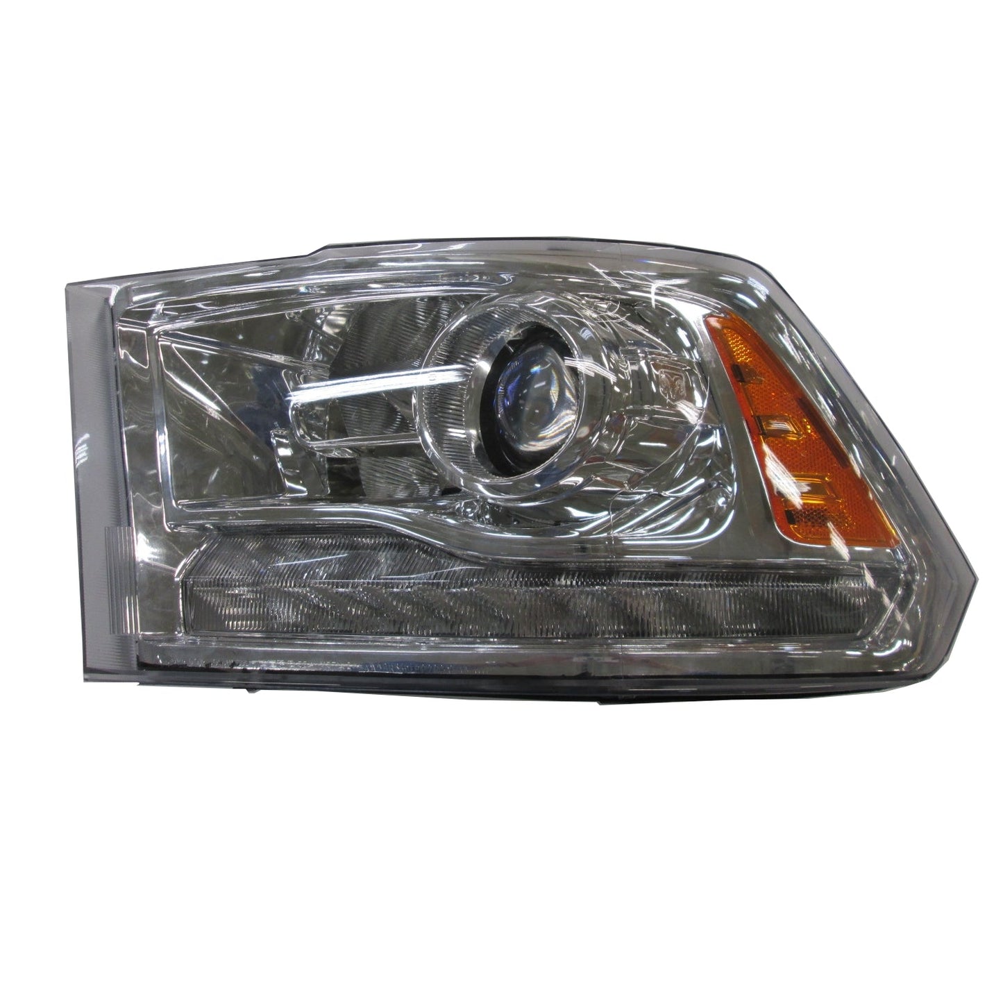 Head Lamp Lh Halogen Projector Chrome Bezel - Ram Pickup-Ram-1500 Classic 2019-2023 | Ram Pickup-Ram-1500 2016-2018 | Ram Pickup-Ram-3500 2016-2018