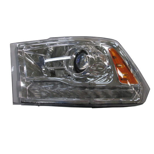 Head Lamp Lh Halogen Projector Chrome Bezel - Ram Pickup-Ram-1500 Classic 2019-2023 | Ram Pickup-Ram-1500 2016-2018 | Ram Pickup-Ram-3500 2016-2018