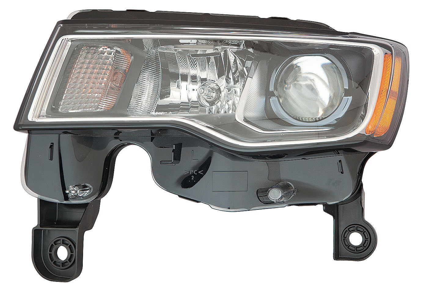 Head Lamp Lh Halogen Std Type W/Chrome Bezel - Dodge Durango 2011-2025 | Jeep Grand Cherokee 2011-2021 | Jeep Grand Cherokee Wk 2022