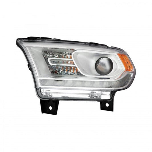 Head Lamp Lh Halogen Chrome Bezel Led W/Drl W/O Logo Hq - Dodge Durango 2018-2020