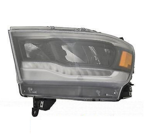 Head Lamp Lh Led W/Black Bezel / Reflector Type W/O Logo Hq - Ram Pickup-Ram-1500 2019-2024