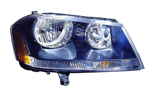 Head Lamp Rh Rt Model Black Bezel Hq - Chrysler 200 Sedan 2011-2014 | Chrysler 200 Convertible 2011-2014 | Chrysler Town And Country 2011-2016