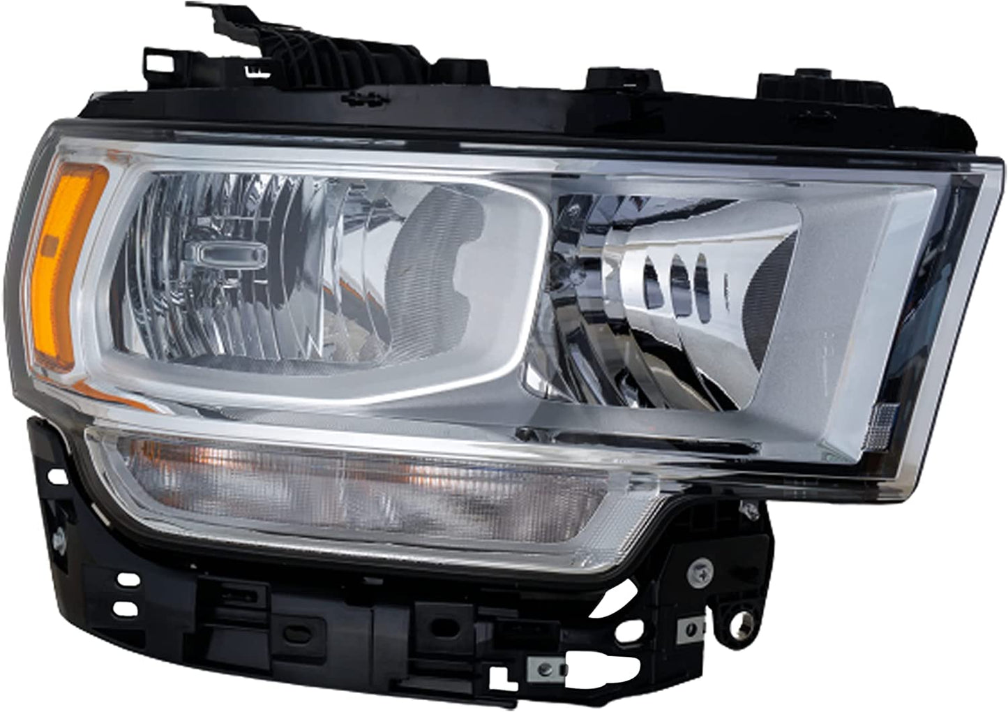 Head Lamp Rh Halogen Chrome Bezel W/O Logo Hq - Ram Pickup-Ram-3500 2019-2024 | Ram Pickup-Ram-2500 2019-2024 | Ram Pickup-Ram-4500 2019-2024