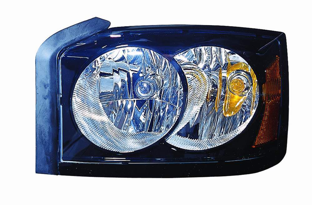 Head Lamp Lh Black Bezel Hq - Dodge Dakota Pickup 2005-2007