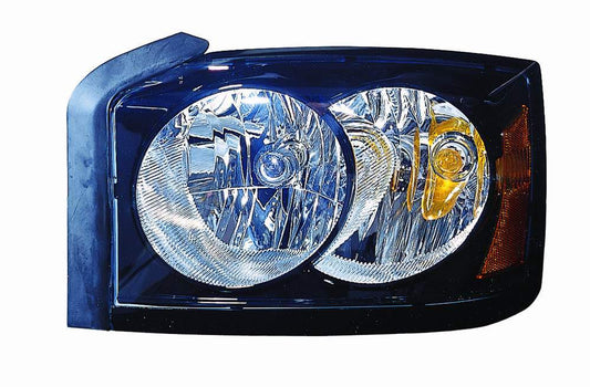 Head Lamp Lh Black Bezel Hq - Dodge Dakota Pickup 2005-2007