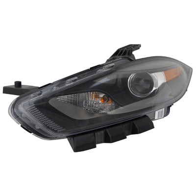 Head Lamp Lh Xenon W/Black Trim Hq - Dodge Dart 2013-2016