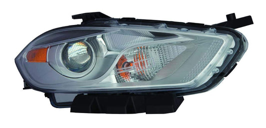 Head Lamp Rh Halogen Chrome Bezel Hq - Dodge Dart 2013-2015