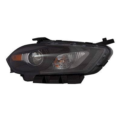 Head Lamp Rh Halogen Codes Lmc/Mfa Black Bezel Hq - Dodge Dart 2013-2016