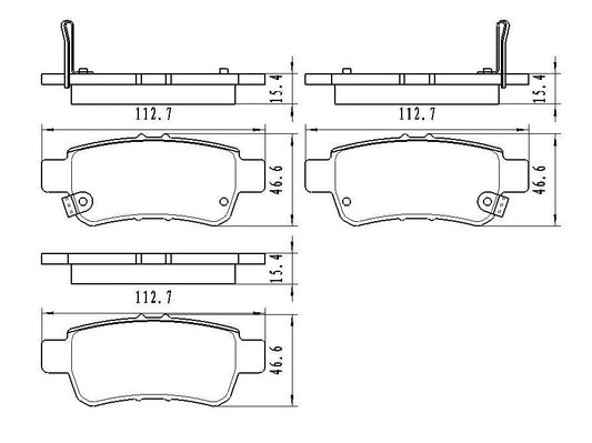 Brake Pads Set Rr Ceramic - Honda Odyssey 2005-2010