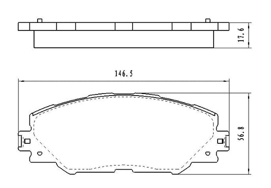 Brake Pads Set Fr Ceramic - Lexus Hs250H 2010-2012 | Pontiac Vibe 2009-2010 | Scion Xb 2008-2015