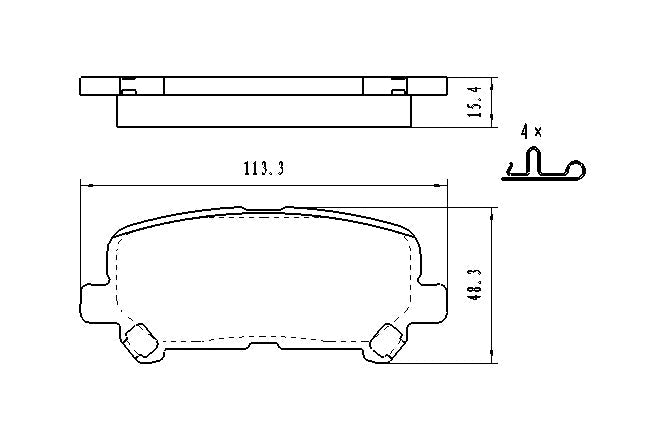 Brake Pads Set Rr Ceramic - Acura Mdx 2007-2009 | Honda Pilot 2009