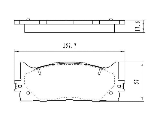 Brake Pads Set Fr Ceramic - Lexus Es300H 2013-2018 | Lexus Es350 2007-2018 | Toyota Avalon 2008-2018