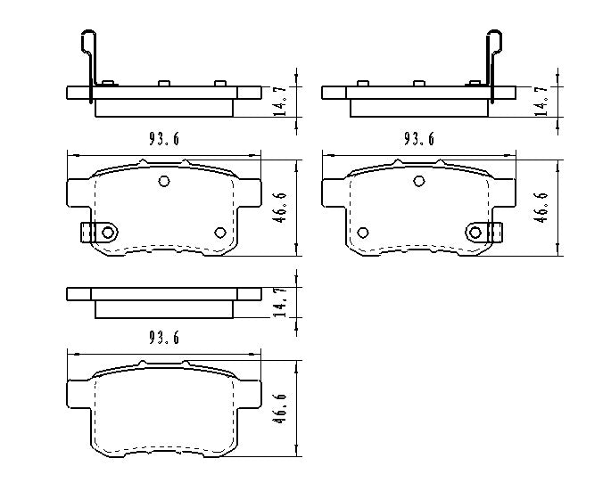 Brake Pads Set Rr Ceramic - Acura Tsx 2009-2014 | Honda Accord Sedan 2008-2012 | Honda Accord Coupe 2008-2012