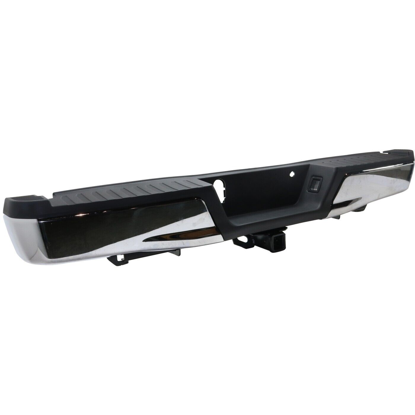 Bumper Rr Assy Chrome W/Black Pad W/Base Tow Hitch W/O Sensor - Ford Pickup F150 Police Responder 2018-2020 | Ford Pickup F150 2015-2020