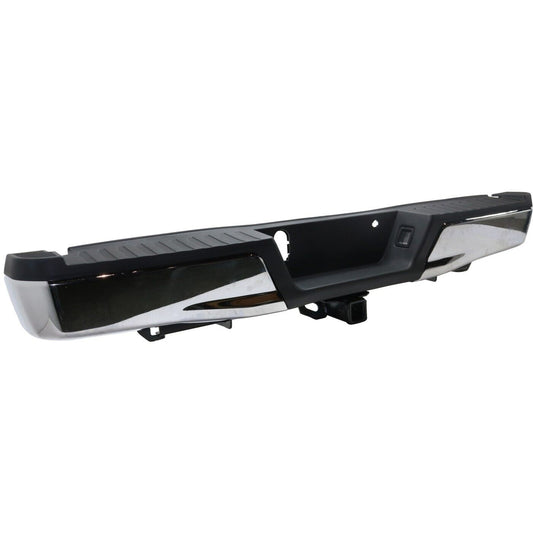 Bumper Rr Assy Chrome W/Black Pad W/Base Tow Hitch W/O Sensor - Ford Pickup F150 Police Responder 2018-2020 | Ford Pickup F150 2015-2020
