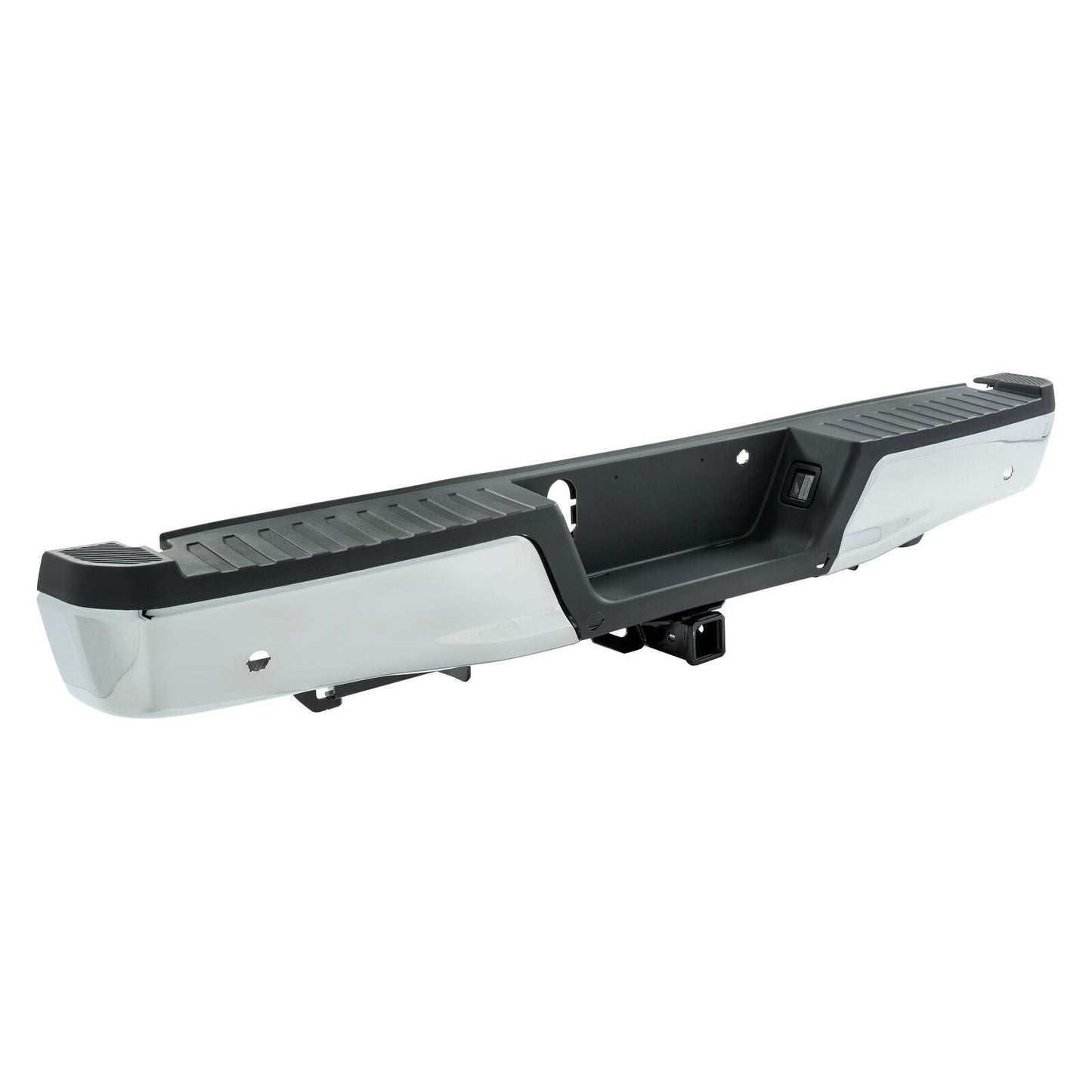 Bumper Rr Assy Chrome W/Black Pad W/Base Tow Hitch/Sensor - Ford Pickup F150 Police Responder 2018-2020 | Ford Pickup F150 2015-2020