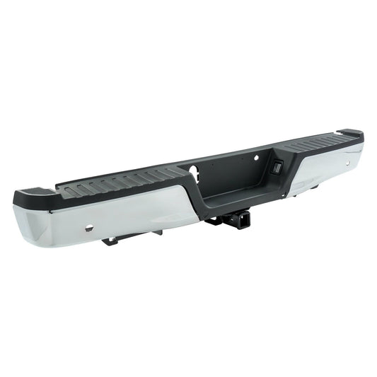 Bumper Rr Assy Chrome W/Black Pad W/Base Tow Hitch/Sensor - Ford Pickup F150 Police Responder 2018-2020 | Ford Pickup F150 2015-2020