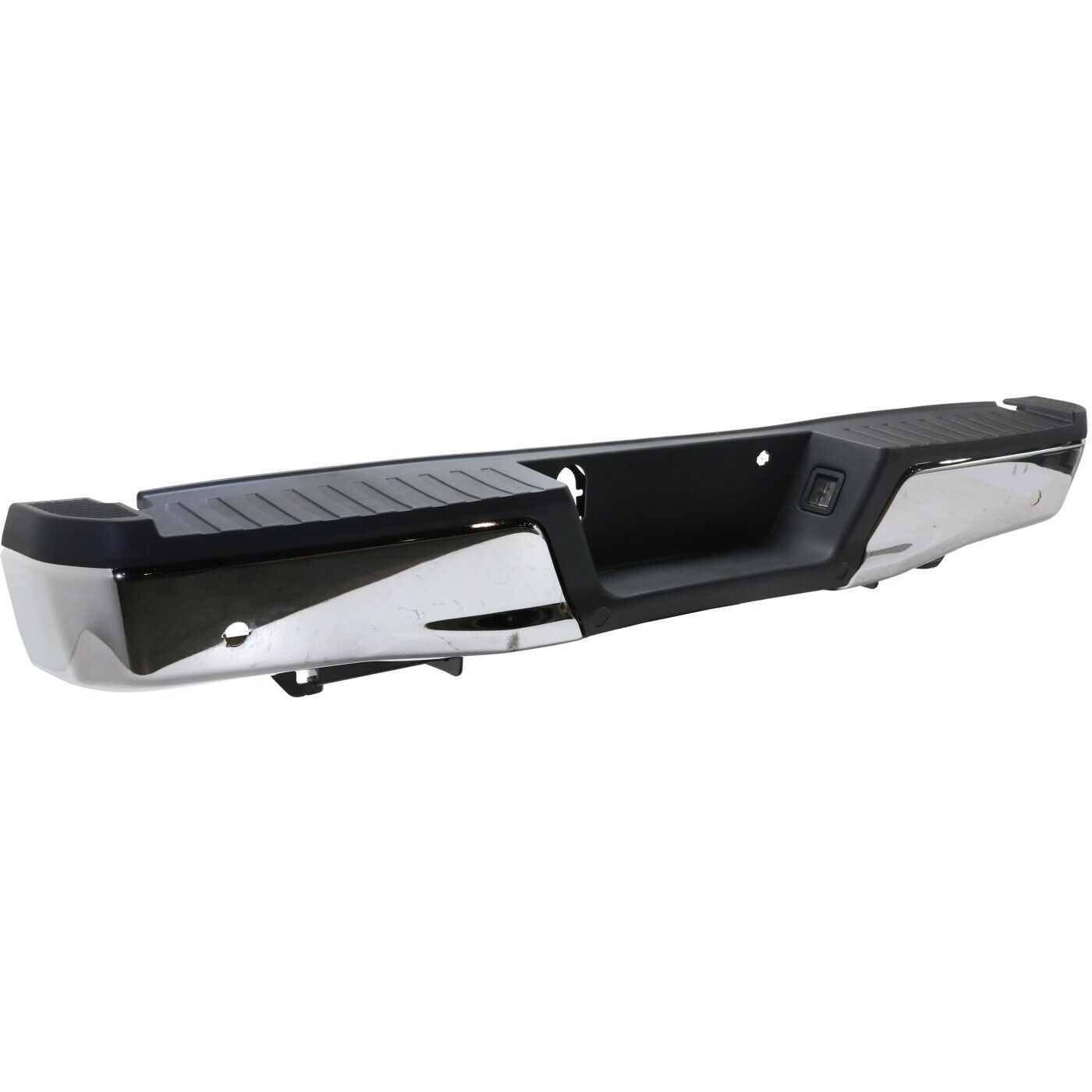Bumper Rr Assy Chrome W/Black Pad W/Sensor/Max Tow Hitch - Ford Pickup F150 Police Responder 2018-2020 | Ford Pickup F150 2015-2020