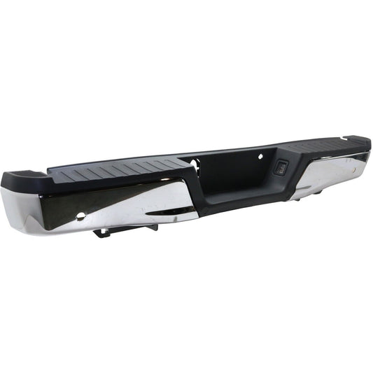 Bumper Rr Assy Chrome W/Black Pad W/Sensor/Max Tow Hitch - Ford Pickup F150 Police Responder 2018-2020 | Ford Pickup F150 2015-2020