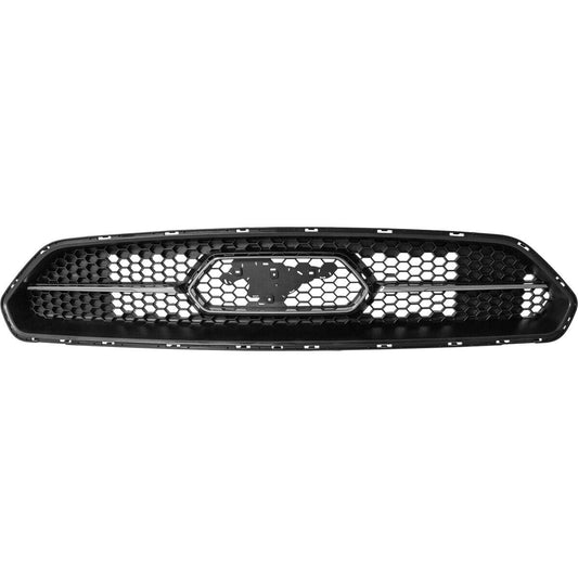 Grille Fr Matte Black W/Pony Package For Eco-Boost Models - Ford Mustang 2018-2023