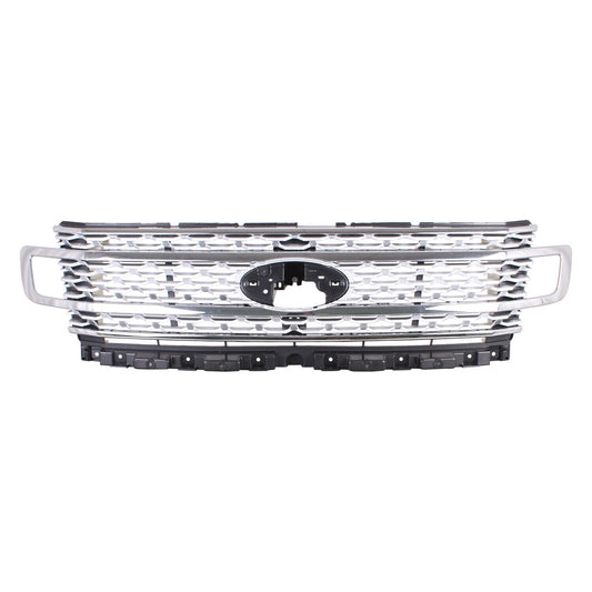 Grille Fr Satin Aluminum Mesh Type - Ford Expedition 2018-2021 | Lincoln Navigator L 2018-2021 | Lincoln Navigator 2018-2021