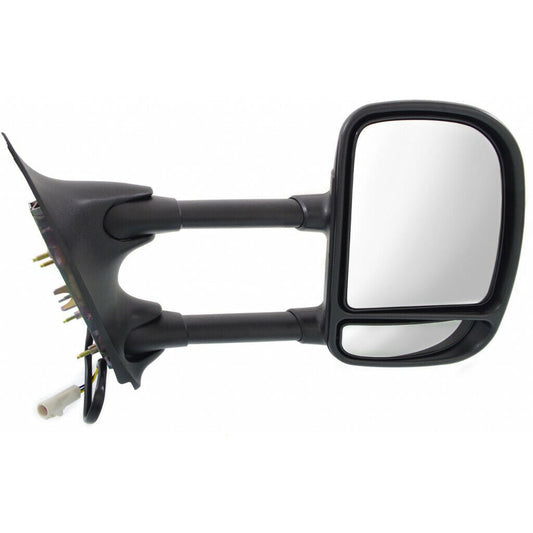 Door Mirror Rh Power Textured Dual Arm/Glass Telescopic Type Round Plug - Ford Pickup Ford Superduty 1999-2004 | Ford Pickup F450 Superduty 1999-2004 | Ford Pickup F550 Superduty 1999-2004