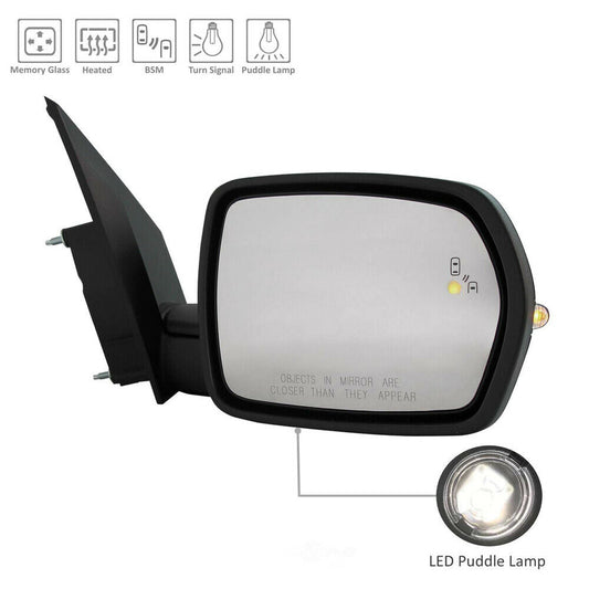 Door Mirror Rh Power Ptm Htd W/Blind Spot/Memory/Puddle Lamp/Signal - Ford Edge St 2019-2024 | Ford Edge 2019-2024
