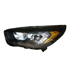 Head Lamp Lh Black Bezel W/Led Accent Hq - Ford Escape 2013-2019 | Ford Focus 2017 | Ford Transit Connect 2014-2020