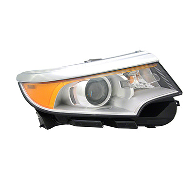 Head Lamp Rh Halogen W/O Sport W/O Logo Chrome Bezel Hq - Ford Edge 2011-2014