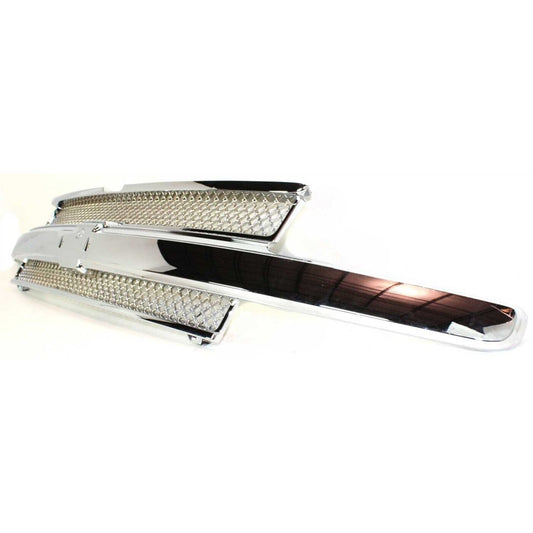 Grille Chrome/Black W/O Washer Hole - Chevrolet Trailblazer 2002-2009