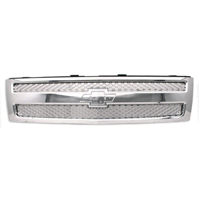 Grille Chrome W/Chrome Frame - Chevrolet Pickup Chevy Silverado Hybrid 2009-2013 | Chevrolet Pickup Chevy Silverado 2007-2013
