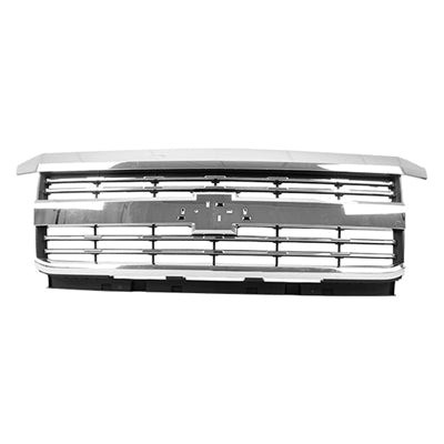 Grille W/Chrome Moulding Matte Dark Gray - Chevrolet Pickup Chevy Silverado 3500 2015-2019 | Chevrolet Pickup Chevy Silverado 2500 2015-2019