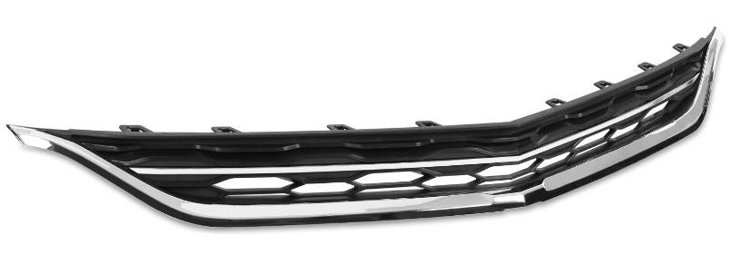 Grille Upper Black W/Chrome Moulding W/O Adaptive Cruise - Chevrolet Malibu 2016-2018