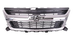 Grille Matte Dark Gray W/Chrome Frame Base/Lt/Wt Model - Chevrolet Colorado 2015-2020