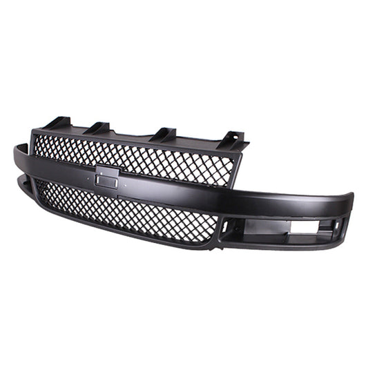 Grille Fr Black/Matte Dark Gray Mesh Style Composite Head Lamp W/O Emblem - Chevrolet Van Chevy Express 2018-2025