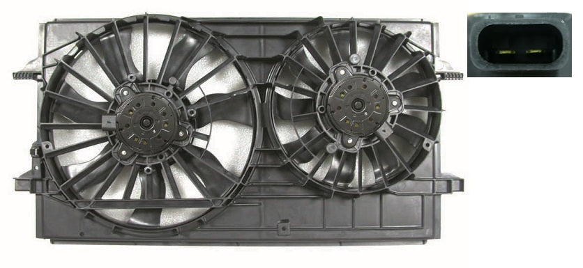 Cooling Fan Assy 2.2L/3.5L/3.9L For Malibu 04-08/Maxx 04-07/ 2.4L/3.5L For G6 05-10/ Aura 08-09 Please Check Picture - Saturn Aura 2008-2009 | Chevrolet Malibu 2004-2008 | Pontiac G6 2005-2010