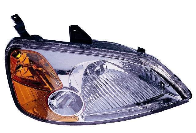 Head Lamp Rh Hq - Honda Civic Sedan 2001-2005 | Acura El 2001-2005 | Honda Civic Hybrid 2003