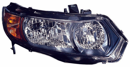 Head Lamp Rh Black Housing - Honda Civic Coupe 2006-2008