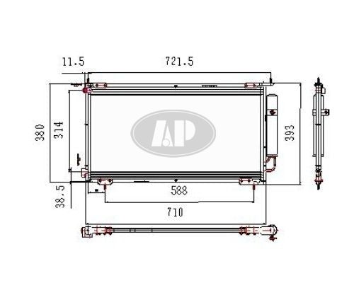 Condenser (3112/3148) - Honda Element 2003-2008 | Honda Crv 2002-2006